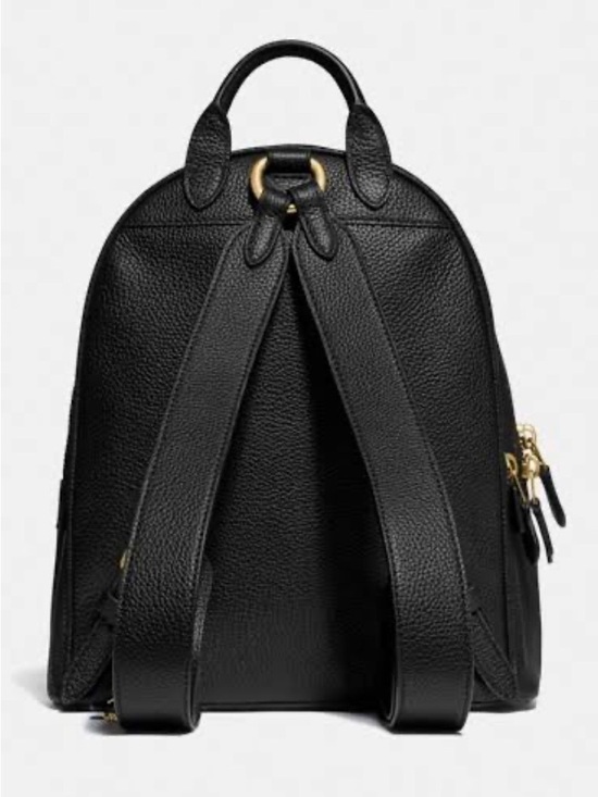 carrie 23 mini backpack Drawstring Leather compartment interior and an exterior zip pocket for easy access to a phone Coach Carrie Backpack 23. Pebbled